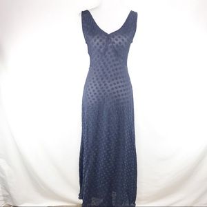 Ghost Made in England Blue Polka Dot Sheer Dress M